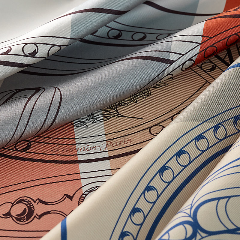 Grand Tralala double face scarf 90 - Brown | Hermès USA Grand Tralala double face scarf 90 - Brown | Hermès USA